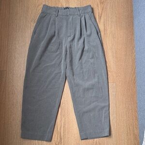Gray Pleated Pants